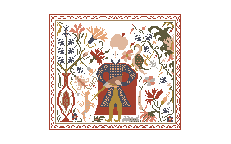 Bedspread from Ioannina&nbsp;(lute-player)